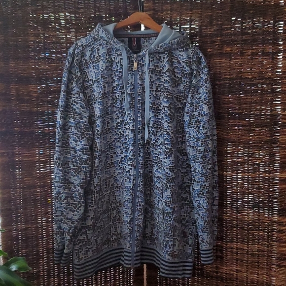 Phat Farm Vintage 90's Retro Hip Hop Mosaic Hoodie